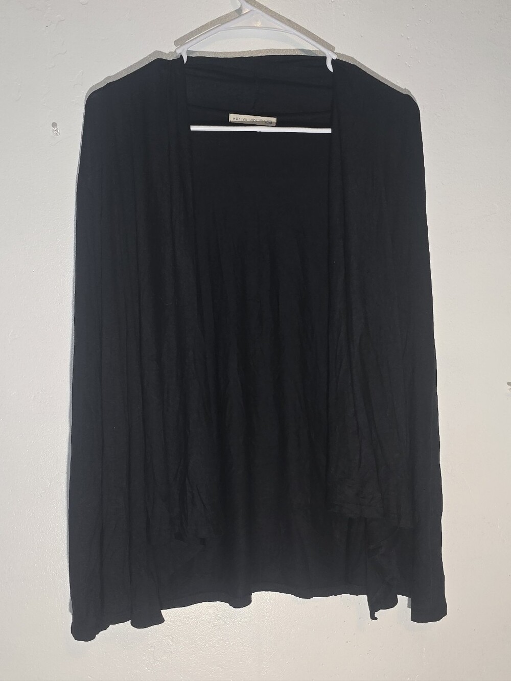 Active USA Black Draped Midi Skirt